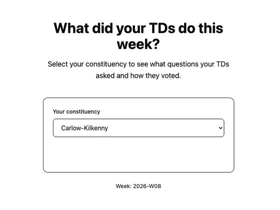 Oireachtas Viz screenshot